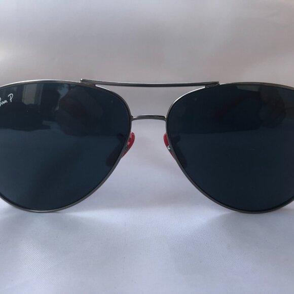 Ray-Ban Ferrari RB8313M-001-87 – Black/Red Sunglasses, Brand New - Picture 2 of 12